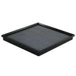 aFe MagnumFLOW Pro DRY S replacement air filter featuring blue synthetic media and a black polyurethane frame.