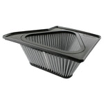 aFe MagnumFLOW Pro DRY S OE replacement air filter with grey synthetic media and black polyurethane frame for Ford Mustang.