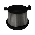 aFe Power MagnumFLOW Pro DRY S replacement air filter with grey synthetic media and black polyurethane frame.