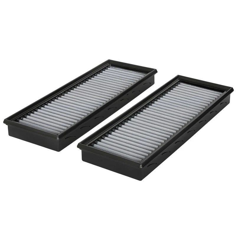 aFe Power MagnumFLOW Pro DRY S replacement air filters with blue synthetic media and black polyurethane frames.