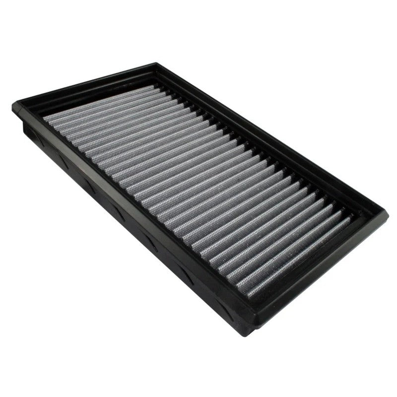 aFe Power MagnumFLOW OER Pro DRY S air filter with blue synthetic media and black polyurethane frame