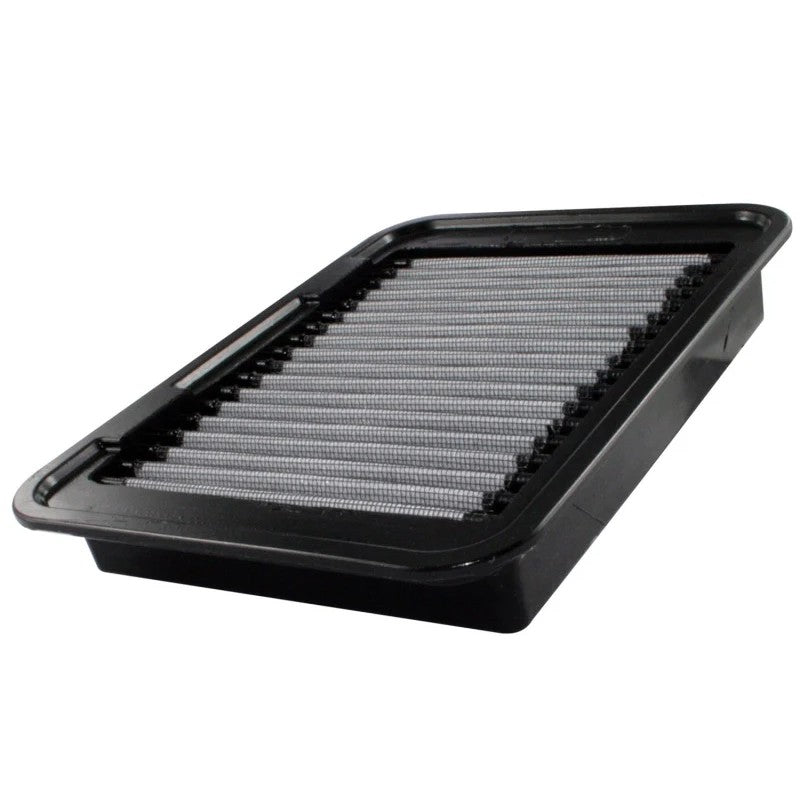 aFe Power MagnumFLOW Pro DRY S non-oiled replacement air filter with blue synthetic media and black polyurethane frame.