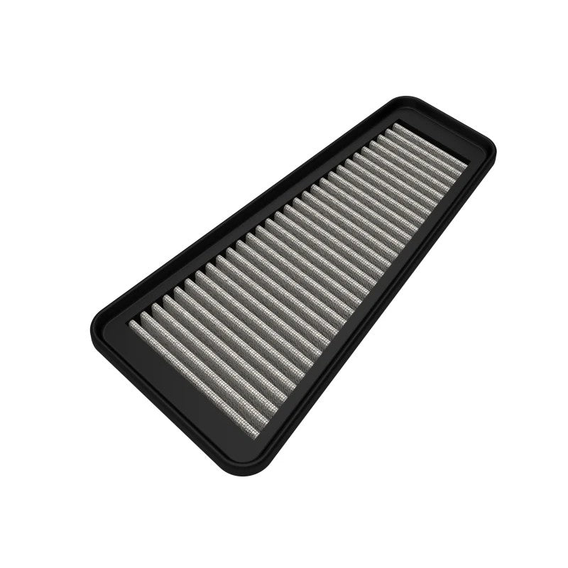 aFe Power MagnumFLOW Pro DRY S replacement air filter with blue synthetic media and 100% polyurethane frame.