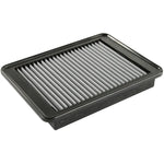aFe Power MagnumFLOW Pro DRY S OER air filter with grey synthetic media and a black polyurethane frame.