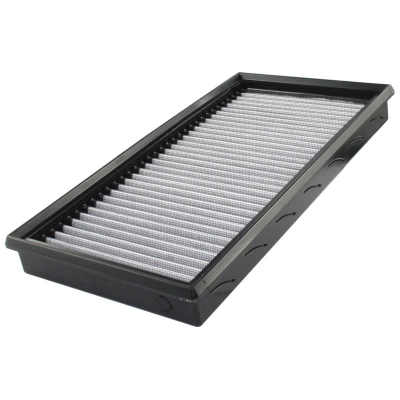 aFe Power MagnumFLOW OER Pro DRY S air filter with gray synthetic media and black polyurethane frame.