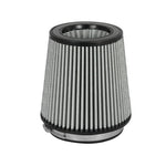 aFe Power Magnum FLOW Pro DRY S conical air filter with 5.5-inch flange and 100-percent polyurethane base.
