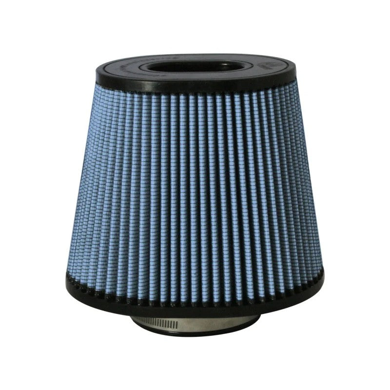 aFe MagnumFLOW Pro 5R oiled cotton gauze air filter with black polyurethane base and 4 inch flange.