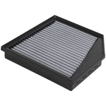 aFe MagnumFLOW PRO Dry S air filter with white synthetic media and black polyurethane frame