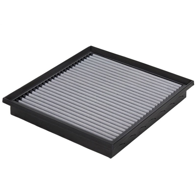 aFe MagnumFLOW Pro Dry S non-oiled replacement air filter with 100% polyurethane frame for Colorado and Canyon trucks.