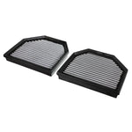 Set of two aFe Magnum FLOW Pro DRY S oil-free synthetic replacement air filters with blue media and polyurethane frames.