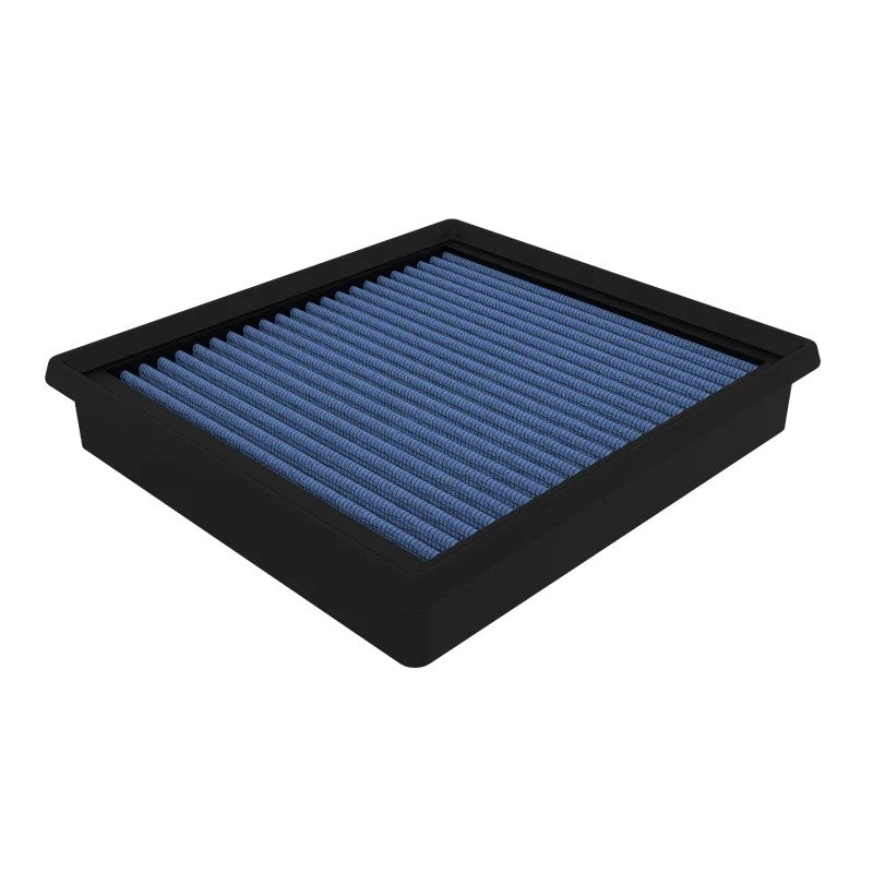 aFe Power MagnumFLOW Pro 5R performance air filter featuring blue oiled cotton media and a black polyurethane frame.