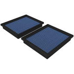 Pair of blue aFe MagnumFLOW Pro 5R oiled cotton air filters for 2022-2026 Toyota Tundra and Sequoia.