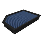 aFe MagnumFLOW Pro 5R air filter with blue oiled cotton gauze media and a black 360-degree polyurethane frame.