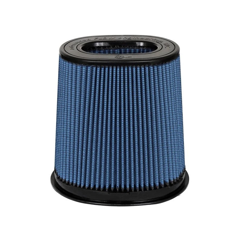 aFe MagnumFLOW Pro 5R oiled cotton gauze air filter with black polyurethane top and base.