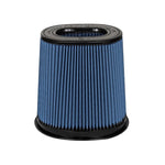 aFe MagnumFLOW Pro 5R oiled cotton gauze air filter with black polyurethane top and base.