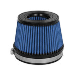 aFe Power MagnumFLOW Pro 5R universal air filter with blue oiled media and black polyurethane inverted top