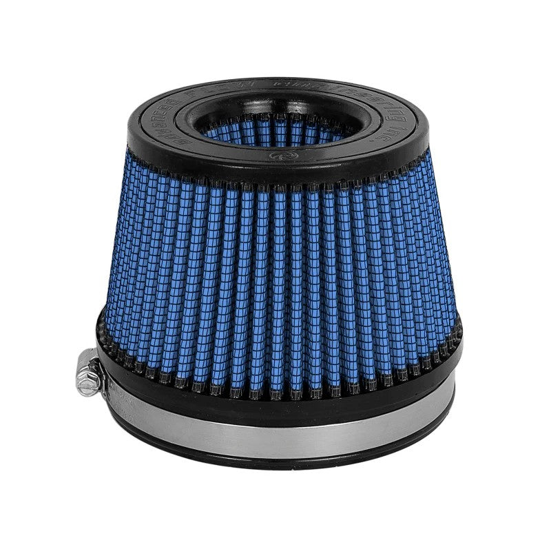 aFe Power MagnumFLOW Pro 5R universal air filter with blue oiled media and black polyurethane inverted top