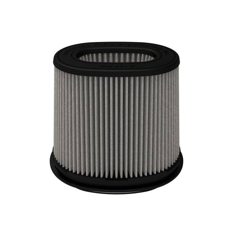 aFe MagnumFLOW Pro DRY S oil-free air filter with 3-layer synthetic media, polyurethane base, and stainless steel clamp