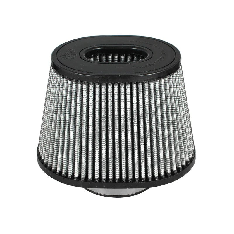 aFe Power Magnum FLOW Pro Dry S conical air filter with 4-inch flange and black polyurethane inverted top.
