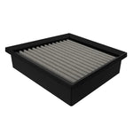 aFe Power MagnumFLOW Pro DRY S replacement air filter with grey synthetic media and black polyurethane frame
