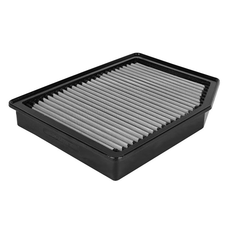 aFe MagnumFLOW Pro DRY S performance air filter featuring blue synthetic media and black polyurethane frame