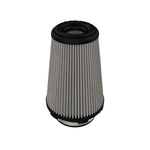 aFe Power Pro DRY S universal air filter with 4 inch flange, 8 inch height, and inverted top