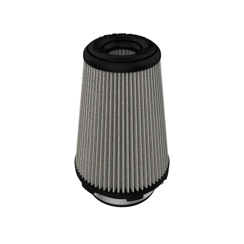 aFe Power Pro DRY S universal air filter with 4 inch flange, 8 inch height, and inverted top