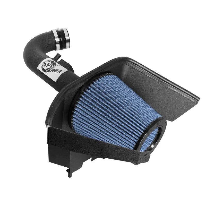 aFe Power Magnum FORCE Stage-2 air intake with Pro 5R oiled filter and wrinkle-black tube for 2012-2015 Camaro V6