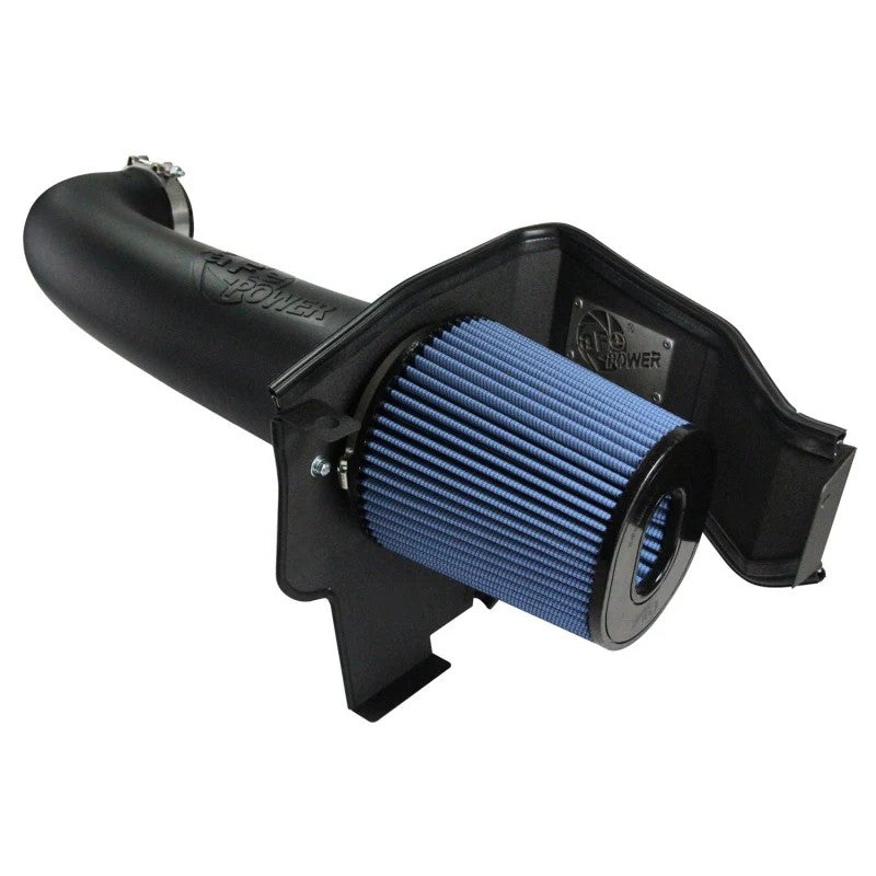 aFe Power MagnumFORCE Stage-2 intake system with black rotomolded tube, Pro 5R filter, and powder-coated heat shield.