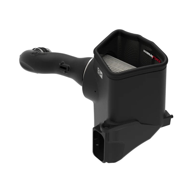 aFe Power MagnumFORCE Stage-2 cold air intake with black open-element housing and blue Pro Dry S oil-free filter