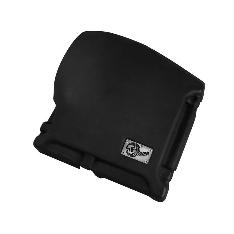 Black vacuum-formed ABS aFe Power MagnumFORCE intake system cover with embossed logo