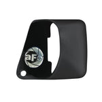 Black powder-coated aluminum aFe Power Magnum FORCE dynamic air scoop for BMW air intake systems.