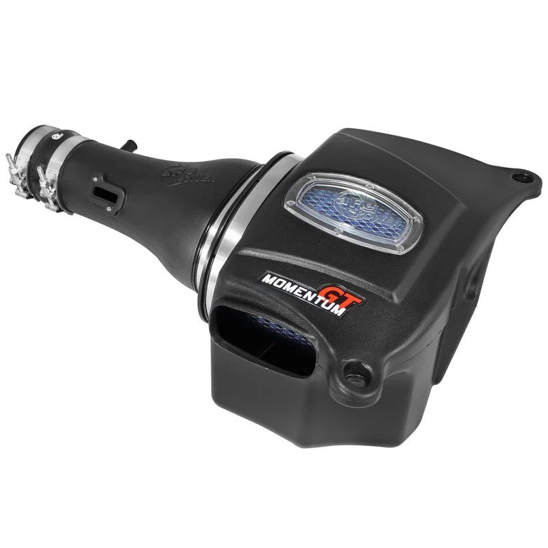 aFe Power Magnum FORCE Momentum GT cold air intake kit with sealed housing, sight window, and Pro 5R air filter
