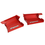 Red powder-coated aFe Power MagnumFORCE aluminum dynamic air scoops for 2006-2013 BMW 3 Series.