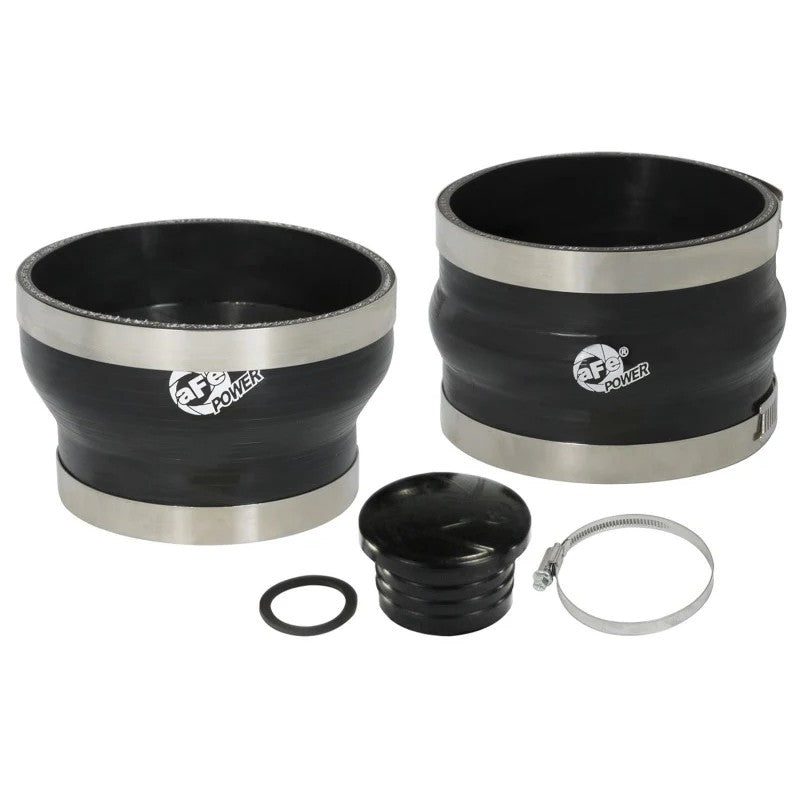 aFe Power MagnumFORCE Cold Air Intake soft parts kit including silicone couplers, MAF gasket, and resonator plug.