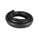 Black PVC and EPDM rubber intake trim seal with 3/4 inch bulb and internal aluminum retaining clips