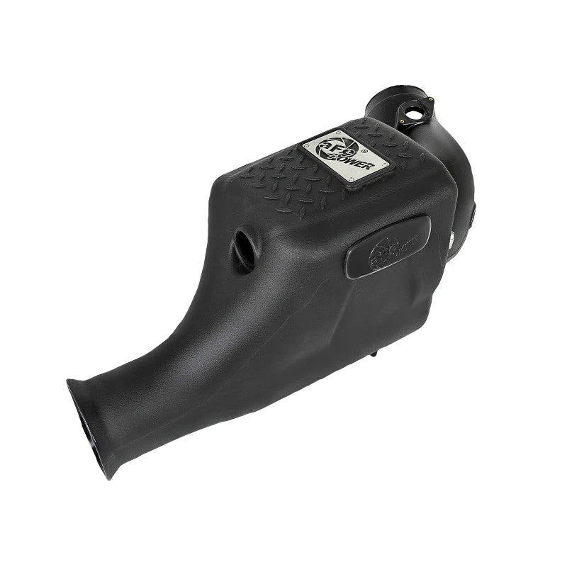 aFe Power Magnum FORCE Stage-2 Si intake kit for 6.0L Ford Diesel featuring a black sealed housing and dry air filter.