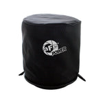 Black aFe Power MagnumSHIELD air filter pre-filter with white logo for Momentum HD intake systems.