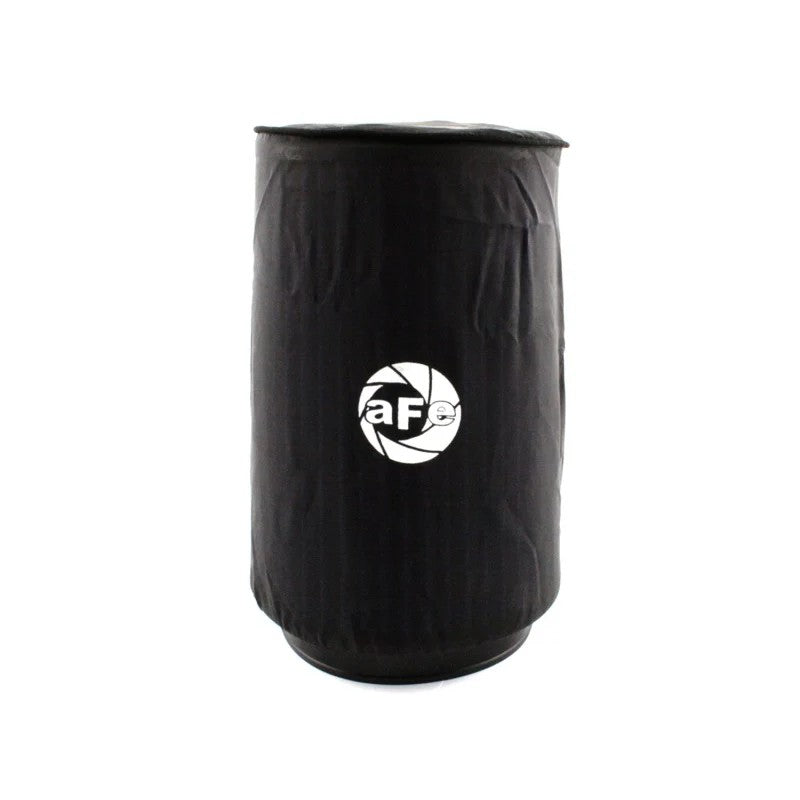 Black aFe Power MagnumSHIELD pre-filter wrap with silk-screened logo