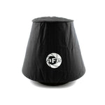 Black aFe MagnumSHIELD dry-weave air filter pre-filter with a white silk-screened aFe Power logo.