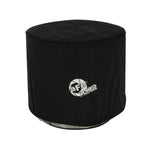 Black aFe Power MagnumSHIELD air filter pre-filter with white silk-screened logo.