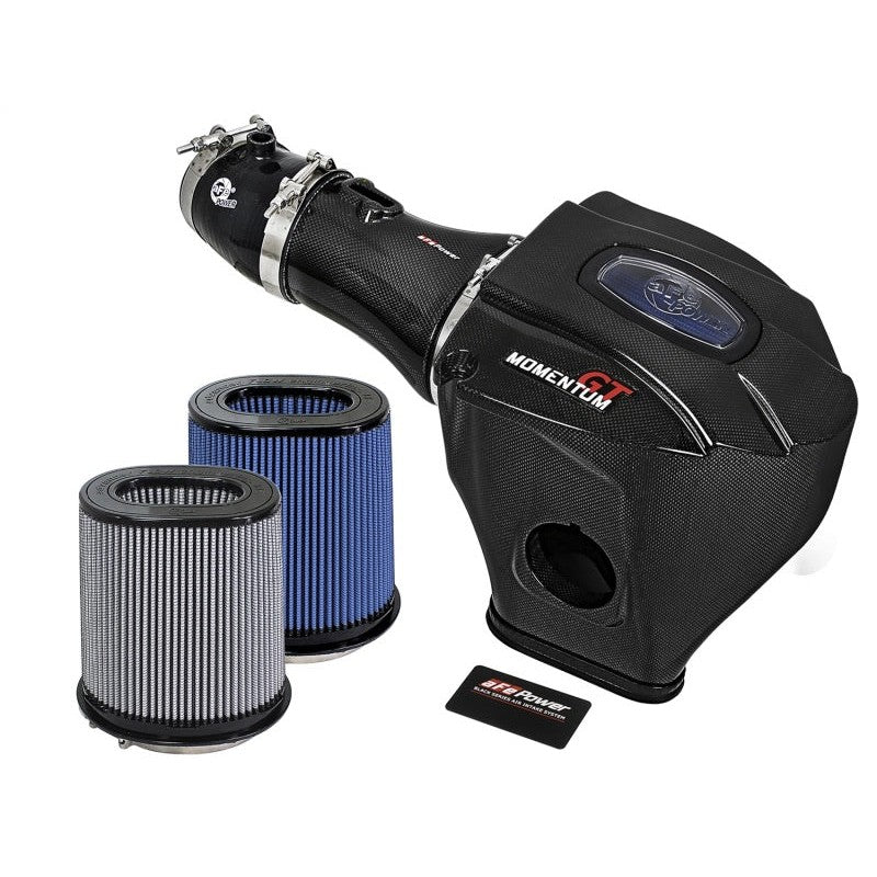 Glossy carbon fiber cold air intake housing and tube for 2015-2016 Dodge Challenger and Charger SRT Hellcat