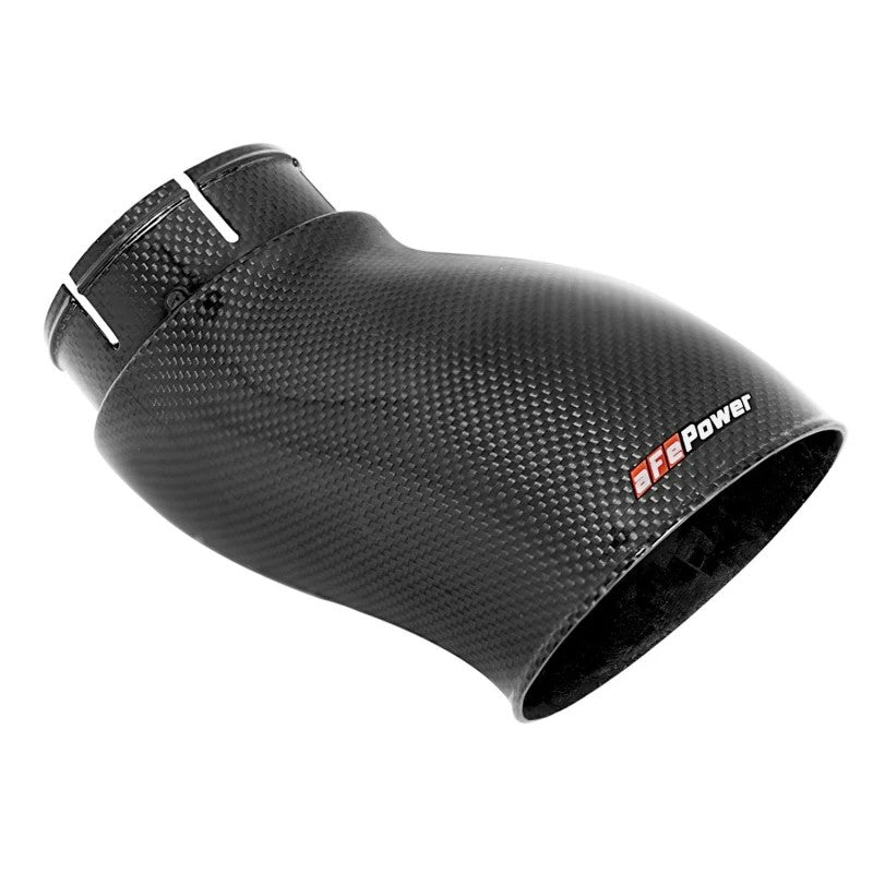 aFe POWER Momentum GT plain weave carbon fiber dynamic air scoop with high-gloss clear coat finish