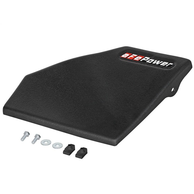 Black vacuum-formed ABS plastic aFe Power Momentum GT cold air intake cover.