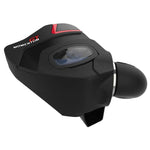 aFe Power Momentum GT cold air intake with black XLPE housing, clear sight window, and blue Pro 5R oiled filter