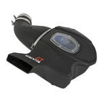 aFe Momentum GT Pro 5R cold air intake with black roto-molded housing, clear sight window, and blue oiled air filter.