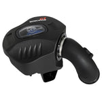 aFe Momentum GT cold air intake for BMW B58 engines featuring a sealed housing with carbon fiber trim and Pro 5R filter.