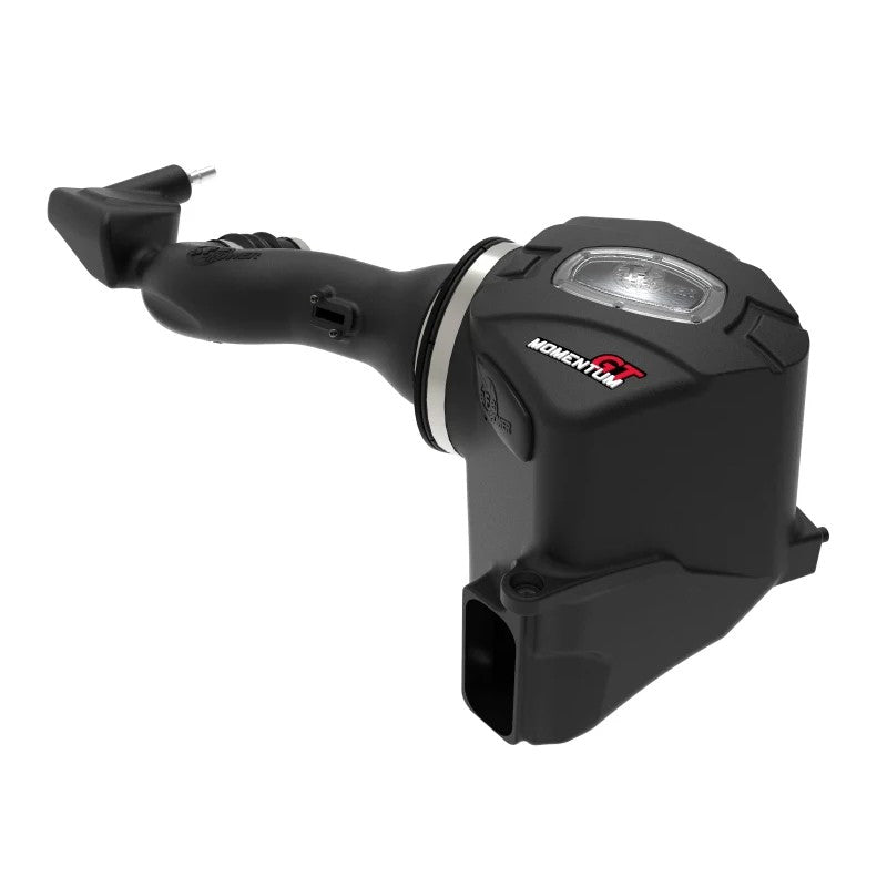 aFe Momentum GT cold air intake system with black XLPE housing and 9-inch Pro 5R oiled air filter.