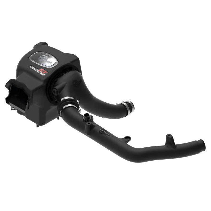 aFe POWER Momentum GT cold air intake with black XLPE housing, clear sight window, and Pro 5R filter for Ford Bronco