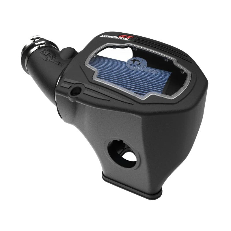 aFe POWER Momentum GT cold air intake system with Pro 5R filter and black XLPE housing for 6.4L HEMI Dodge Challenger.